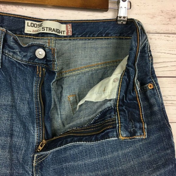Levis Mens 569 Loose Straight Denim Shorts 30 Blue Jean - Picture 6 of 8